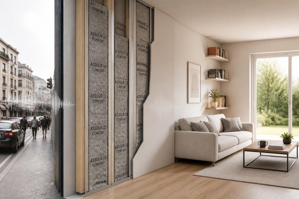 assour 22 confort offre une isolation phonique efficace pour votre logement, garantissant un environnement calme et agréable en réduisant les nuisances sonores.